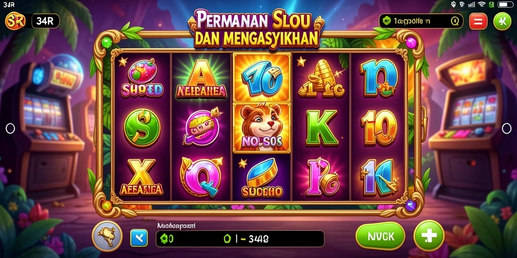 Screenshot gameplay 34R yang menunjukkan keseruan bermain slot.