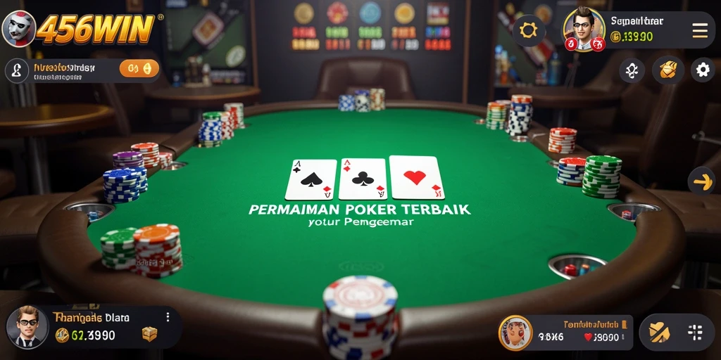 Tampilan gameplay Poker yang menegangkan dan seru.