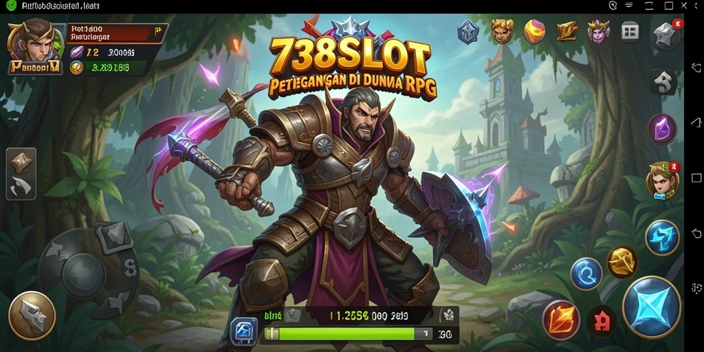 Screenshot menampilkan aksi pertempuran epik dalam 738SLOT.