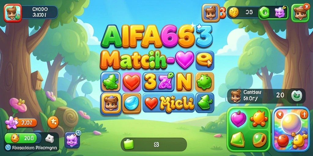 Tampilan gameplay AIFA66 dengan elemen Match-3 yang menarik.