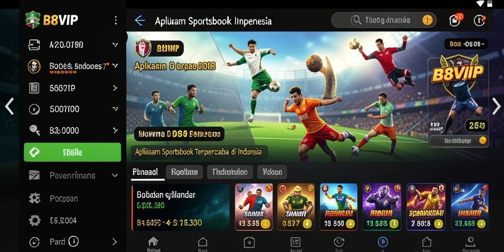 Screenshot B8VIP menunjukkan pengalaman taruhan olahraga yang menarik dan interaktif.