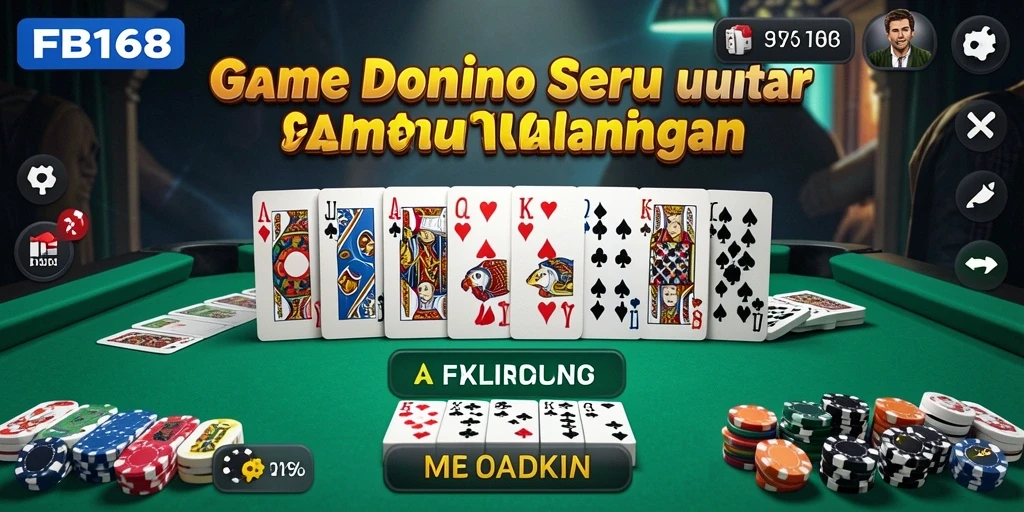 Screenshot FB168 menunjukkan aksi seru permainan Domino.