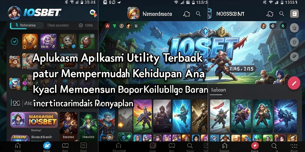 Tampilan utama IOSBET yang mempermudah fungsi Utility.