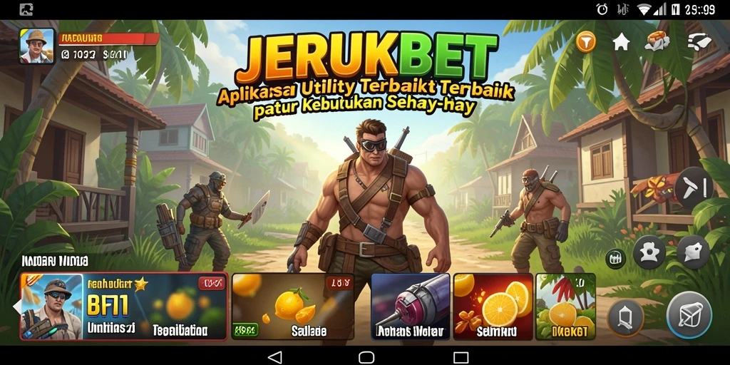 Screenshot JERUKBET menampilkan antarmuka aplikasi Utility yang intuitif.