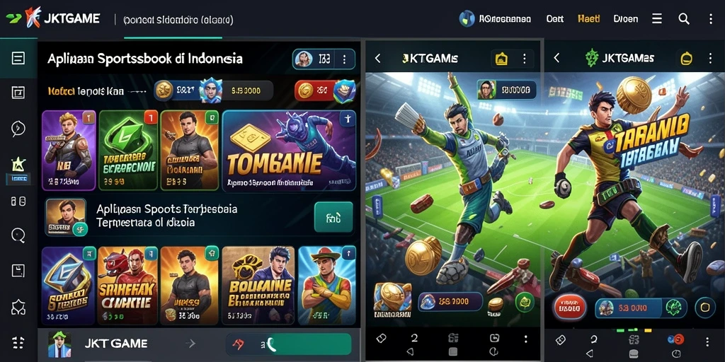 Tampilan menarik dan antarmuka pengguna JKTGAME yang sederhana.