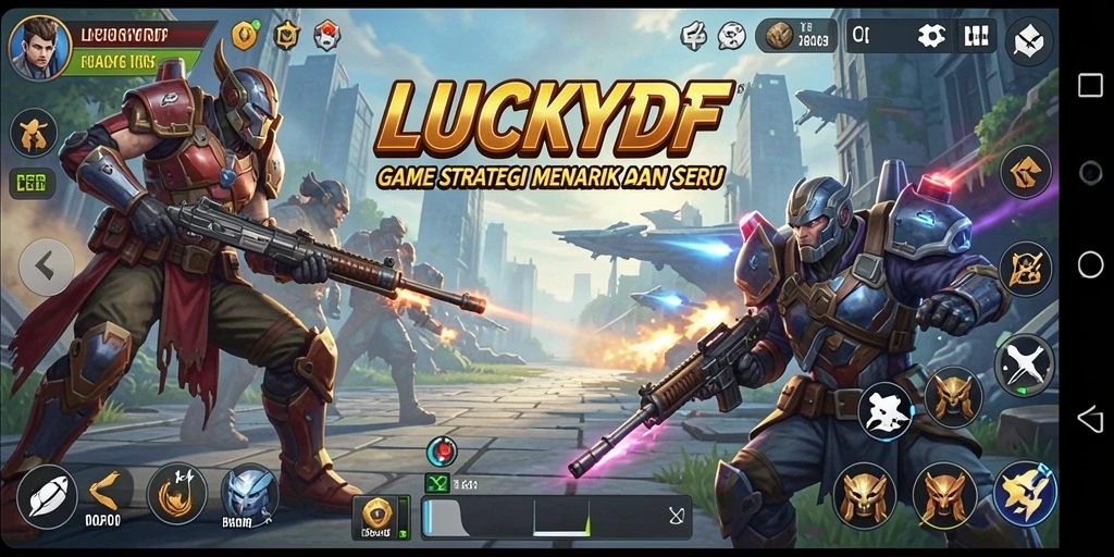Tampilan gameplay strategis di LUCKYDF yang memukau.