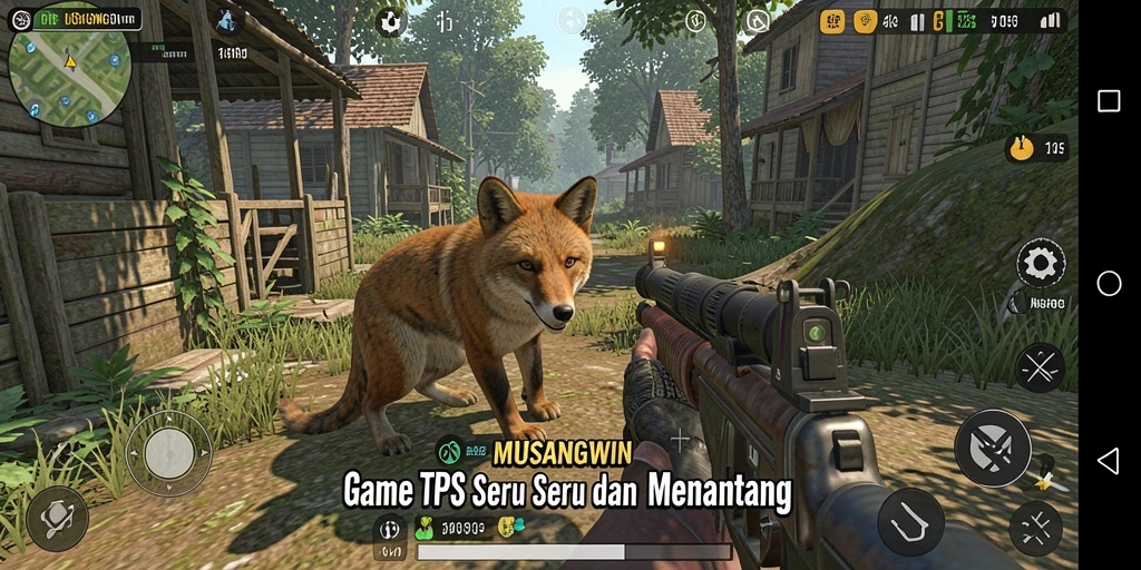 Tampilan mendebarkan dari aksi gameplay dalam MUSANGWIN.