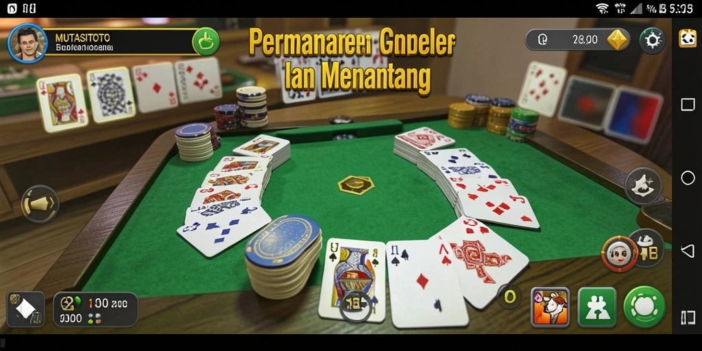 Screenshot gameplay MUTASITOTO yang menunjukkan suasana seru permainan Gaple.