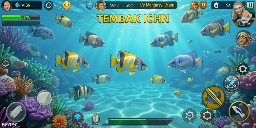 Gameplay seru menembak ikan di RPVIP6 dengan grafis menarik.