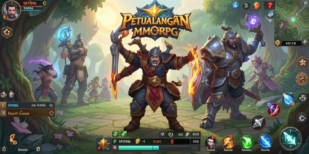 Screenshot gameplay SR996 yang menunjukkan petualangan seru di dunia MMORPG.