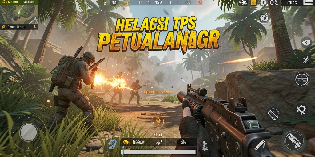 Tampilan menegangkan dari gameplay intens V98 dalam TPS.